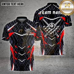 Maxcorners Billiards Abstract Black Muscle Pattern Multicolor Options Personalized Name, Team Name Unisex 3D Shirt
