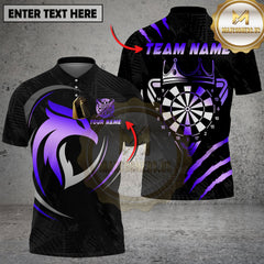 Maxcorners Darts Royal Gold Eagle Crown Black Pattern Multioptions Personalized Name, Team Name Unisex 3D Shirt