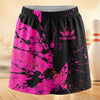 Maxcorners Bowling Pink Black Paint Splatter Personalized 3D Skort, Skirts With Shorts