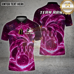 Maxcorners Bowling Ocean Dolphins Underwater Theme Multioptions Personalized Name, Team Name Unisex 3D Shirt (4 Colors)