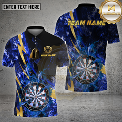 Maxcorners Dart Shirt Lightning Flame Multioptions Personalized Name, Team Name Unisex 3D Shirt (4 Colors)