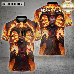 Maxcorners Darts Shirt Devil Joker Inferno Cards Multioptions Personalized Name, Team Name Unisex 3D Shirt (4 Colors)