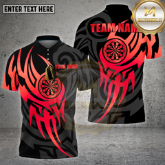 Maxcorners Darts Shirt Golden Tribal Flame Multioptions Personalized Name, Team Name Unisex 3D Shirt (4 Colors)