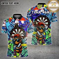 Maxcorners Darts Shirt Cool Bee Graffiti Urban Style Multioptions Personalized Name, Team Name Unisex 3D Shirt (4 Colors)