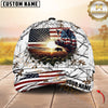 Maxcorners Hunting American Flag Boar Sunrise Farm Scene Camo Custom Name 3D Cap (6 Colors)