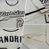 Maxcorners Custom Cream Cream-Black Authentic Baseball Jersey LM2605