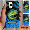 Maxcorners Fishing Phone Case Claw Mark Pattern Custom Name Phone Case