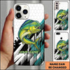 Maxcorners Fishing Phone Case Hexagon Honeycomb Pattern Custom Name Phone Case