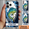 Maxcorners Fishing Phone Case Dynamic Wave Artwork Custom Name Phone Case