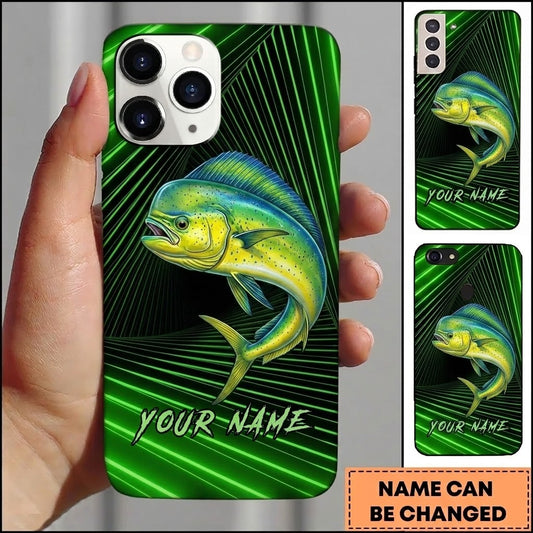 Maxcorners Fishing Phone Case Realistic Fish Artwork Custom Name Phone Case
