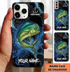 Maxcorners Fishing Phone Case Anchor Lightning Wave Rings Custom Name Phone Case