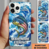 Maxcorners Fishing Phone Case Patriotic Flag Artwork Custom Name Phone Case