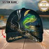 Maxcorners Moonlight Splash Design Custom Name Fishing Cap