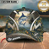 Maxcorners Vintage Tackle Artwork Custom Name Fishing Cap