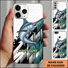 Maxcorners Fishing Phone Case Hexagon Honeycomb Pattern Custom Name Phone Case