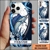 Maxcorners Fishing Phone Case Dynamic Wave Artwork Custom Name Phone Case