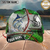 Maxcorners Emerald Scale Hook Design Custom Name Fishing Cap