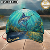 Maxcorners Underwater Coral Reef Custom Name Fishing Cap