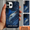 Maxcorners Futuristic Cyber Grid Art Custom Name Fishing Phone Case