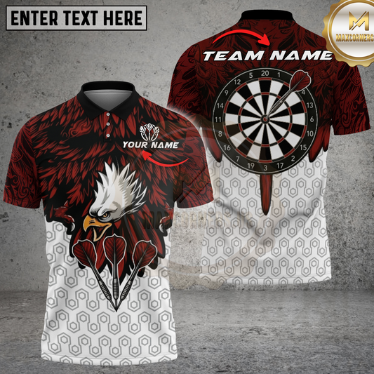 Maxcorners Darts Shirt Eagle Wings Graphic Multicolor Options Personalized Name, Team Name 3D Shirt