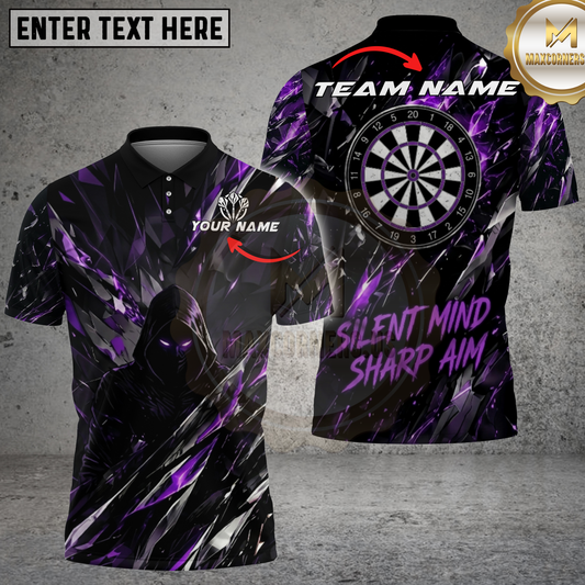 Maxcorners Darts Shirt Shadow Assassin Design Multicolor Options Personalized Name, Team Name 3D Shirt