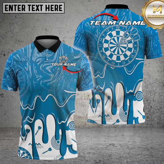 Maxcorners Darts Shirt Minimalist Drip Pattern Multicolor Options Personalized Name, Team Name 3D Shirt