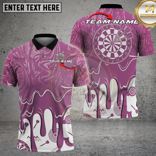Maxcorners Darts Shirt Minimalist Drip Pattern Multicolor Options Personalized Name, Team Name 3D Shirt
