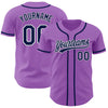 Maxcorners Custom Medium Purple Navy-White Authentic Baseball Jersey LM2605