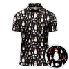 Maxcorners Funny Snowman Golf Shirt For Men, Christmas Golf Polos, Black Holiday Golf Shirt, Xmas Gift For Golfers