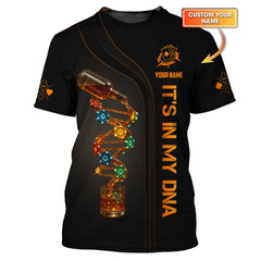 Maxcorners Poker In My DNA Custom Personalized Poker Chips Shirts, Poker Whiskey T Shirt, Poker Gift IdeasLM1009
