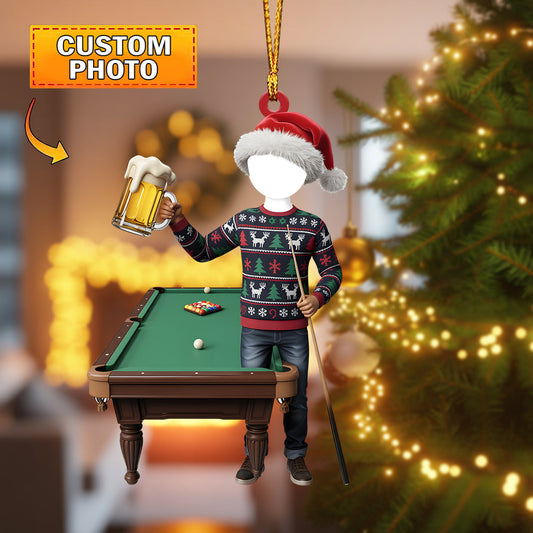 Maxcorners Custom Billiard & Beer Ornament