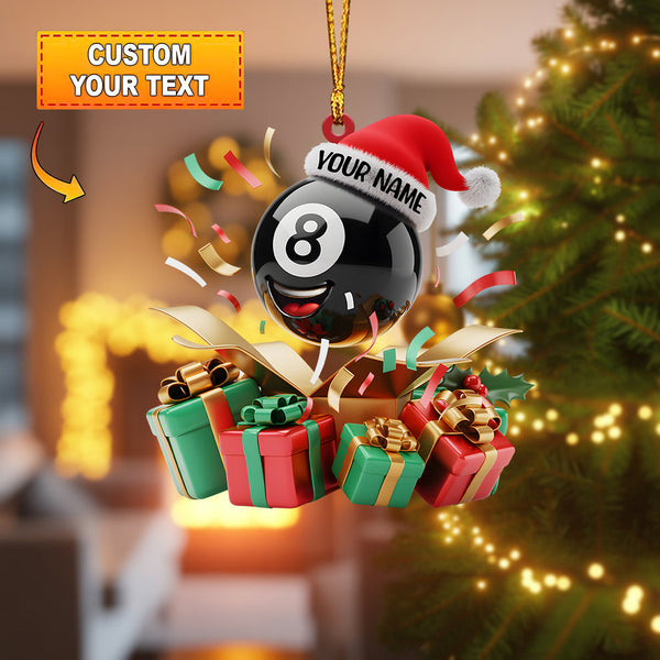 Maxcorners Couple Pool Balls Christmas Ornament 2025