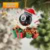 Maxcorners Billiard Couple Pool Balls Christmas Ornament 2025