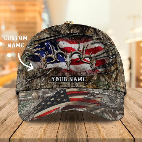 Maxcorners Deer Hunting America Classic Personalized Cap