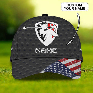 Maxcorners Custom With Name 3D Full Print Baseball Golf Cap, Golfing Classic Hat For Men, Birthday Gift To Golf Lovers LM0402