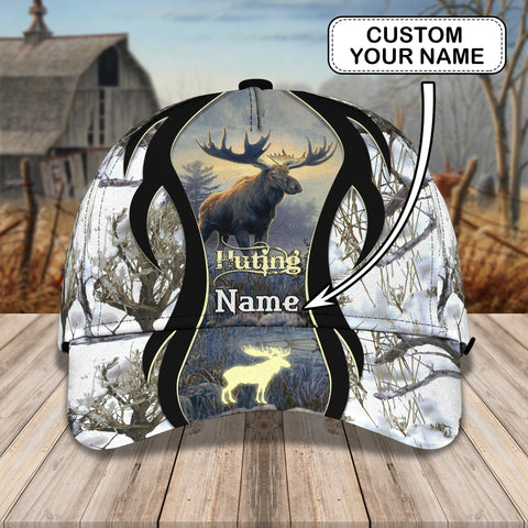 Maxcorners Moose Hunting Classic Personalized Cap