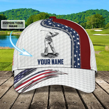 Maxcorners 3D Classic Cap Golf Personalized Name Cap LM0402