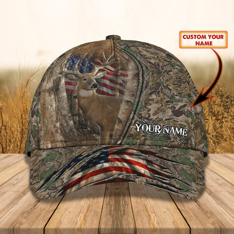 Maxcorners Deer Hunting America Classic Personalized Cap