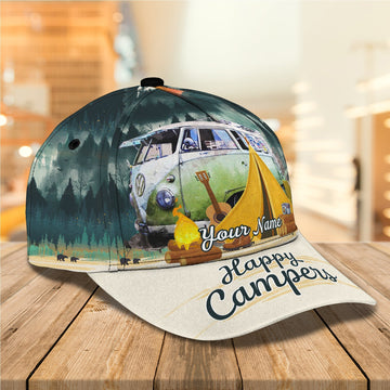 Maxcorners 3D Classic Cap Love Camping 01 Personalized Name Cap LM0402