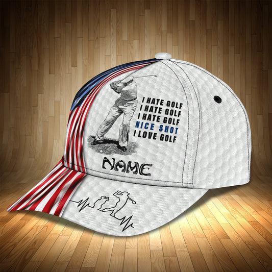 Maxcorners 3D Classic Cap Golf 02 Personalized Name Cap LM0402