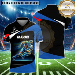 Maxcorners Rugby Neon Runner Multioptions Customized Name, Team Name 3D Shirts