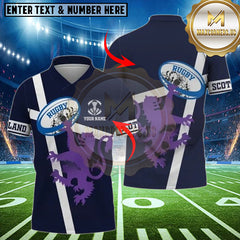 Maxcorners Rugby Scotland Lion Multioptions Customized Name, Team Name 3D Shirts