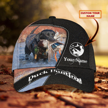 Maxcorners 3D All Over Print Baseball Cap Custom Name Hunting Duck 3D Hat LM0402