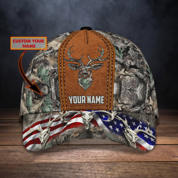 Maxcorners Deer Hunting America Classic Personalized Cap