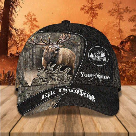 Maxcorners 3D Classic Cap Elk Hunting Personalized Name Cap LM0402