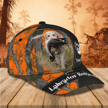 Maxcorners 3D Classic Cap Labrador Retriever Hunting Personalized Name Cap 04 LM0402