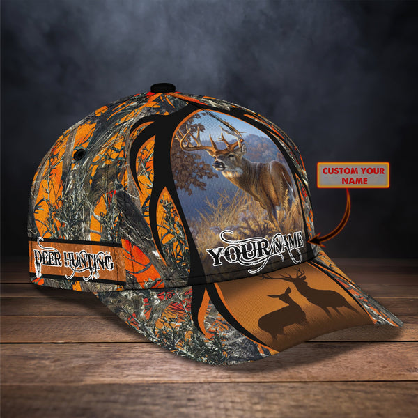 Maxcorners Deer Hunting Orange Camo Classic Personalized Cap