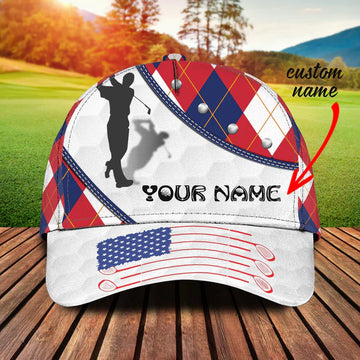 Maxcorners 3D Classic Cap Golf 2 Personalized Name Cap LM0402