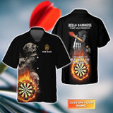 Maxcorners Darts Hello Darkness My Old Friend I'Ve Come To Play With You Again Customized Name 3D Hawaiian Shirt