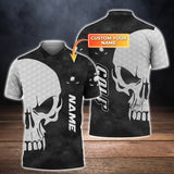 Maxcorners Golf Skull Face Customized Name 3D Shirt